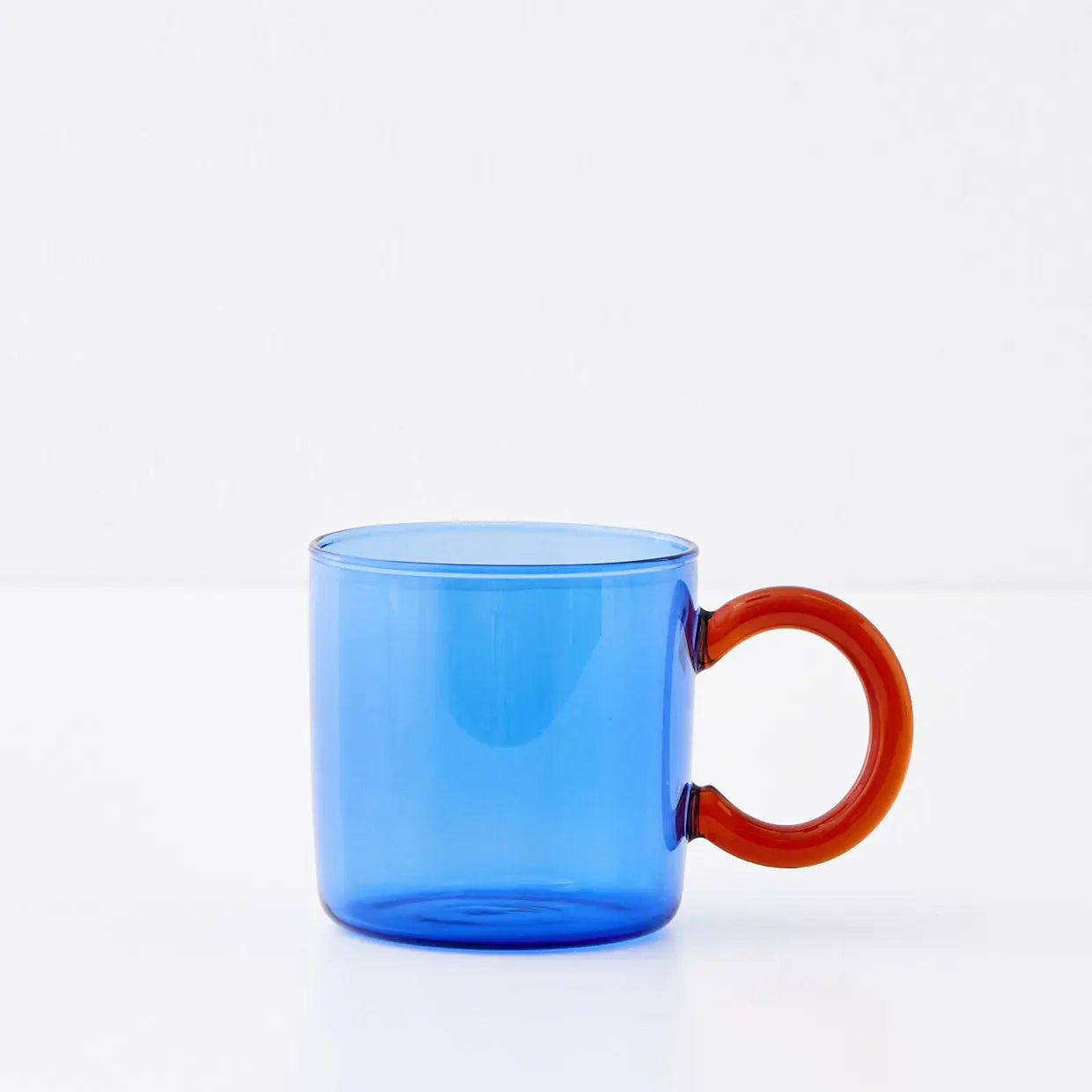 Contrast Glass Coffee Cup Cobalt Blue - GigiandTom