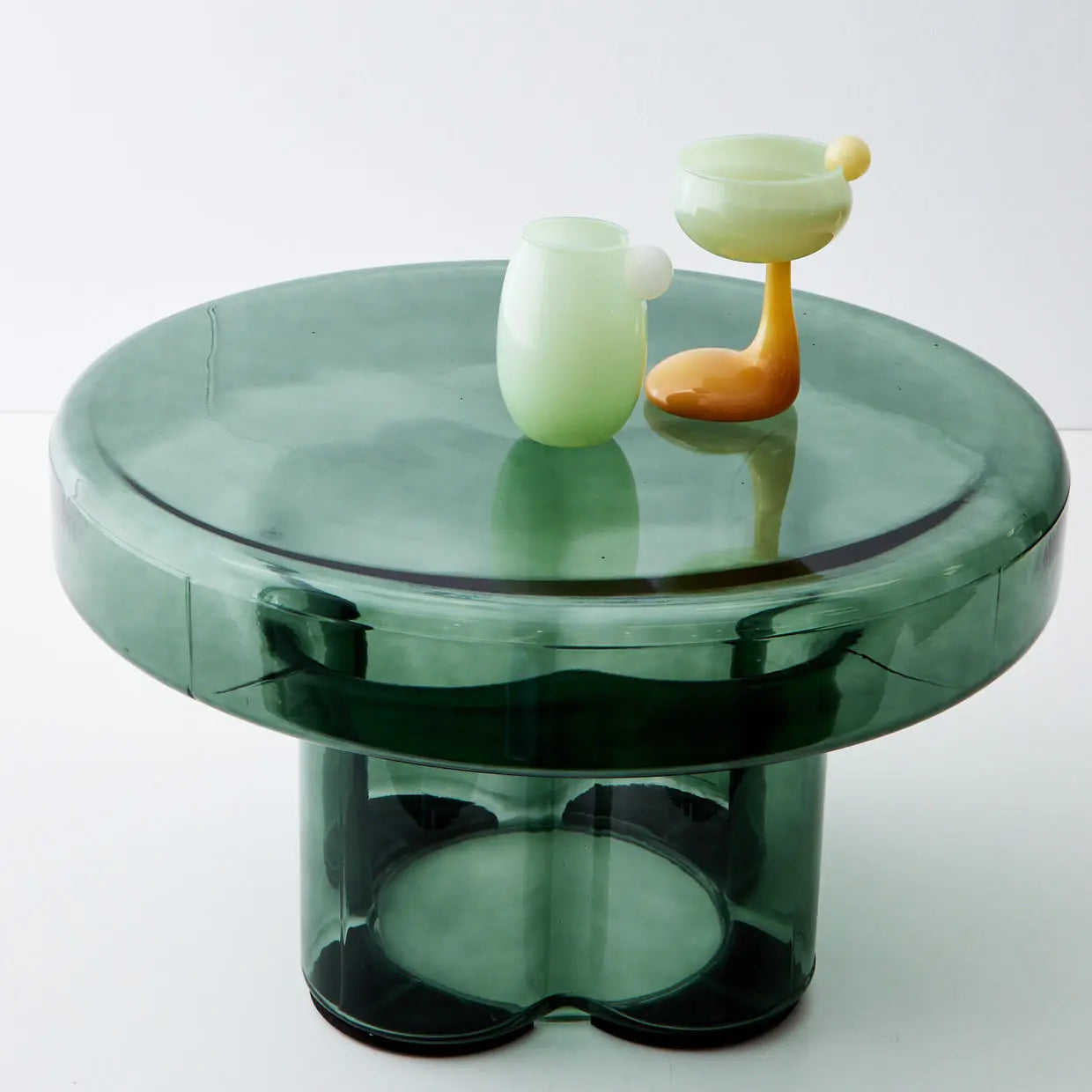 GigiandTom Glass Coffee Table Green