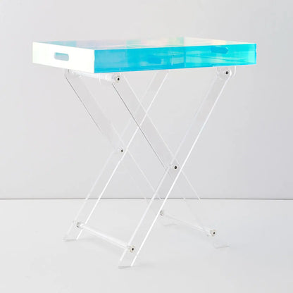 Iridescent Console Tray Side Table - GigiandTom