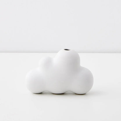 On Cloud Nine Ceramic Vase White - GigiandTom