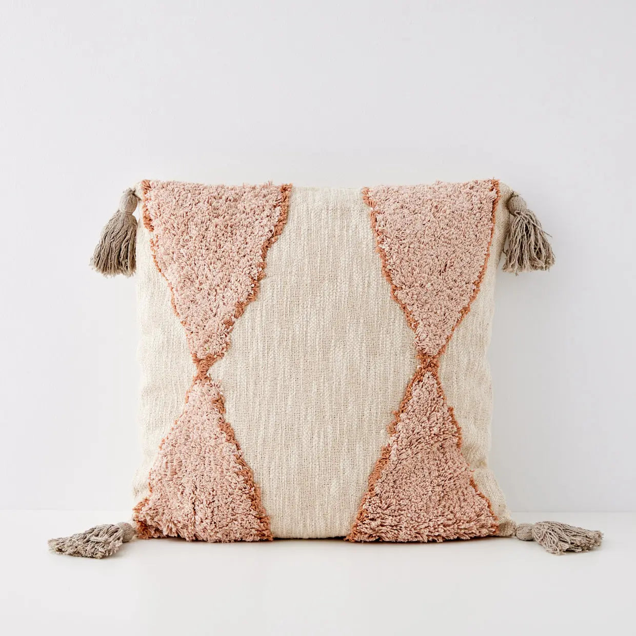 Geo tufted hotsell tassel throw pillow