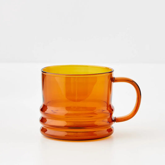Stack Glass Coffee Cup Amber - GigiandTom