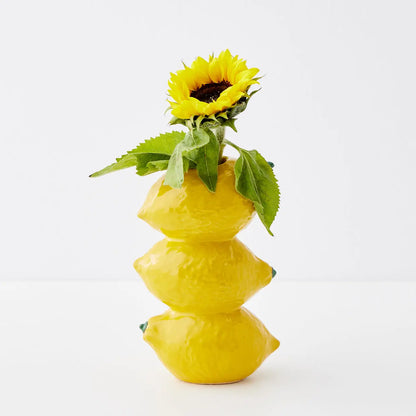 Stacked Lemon Ceramic Vase - GigiandTom