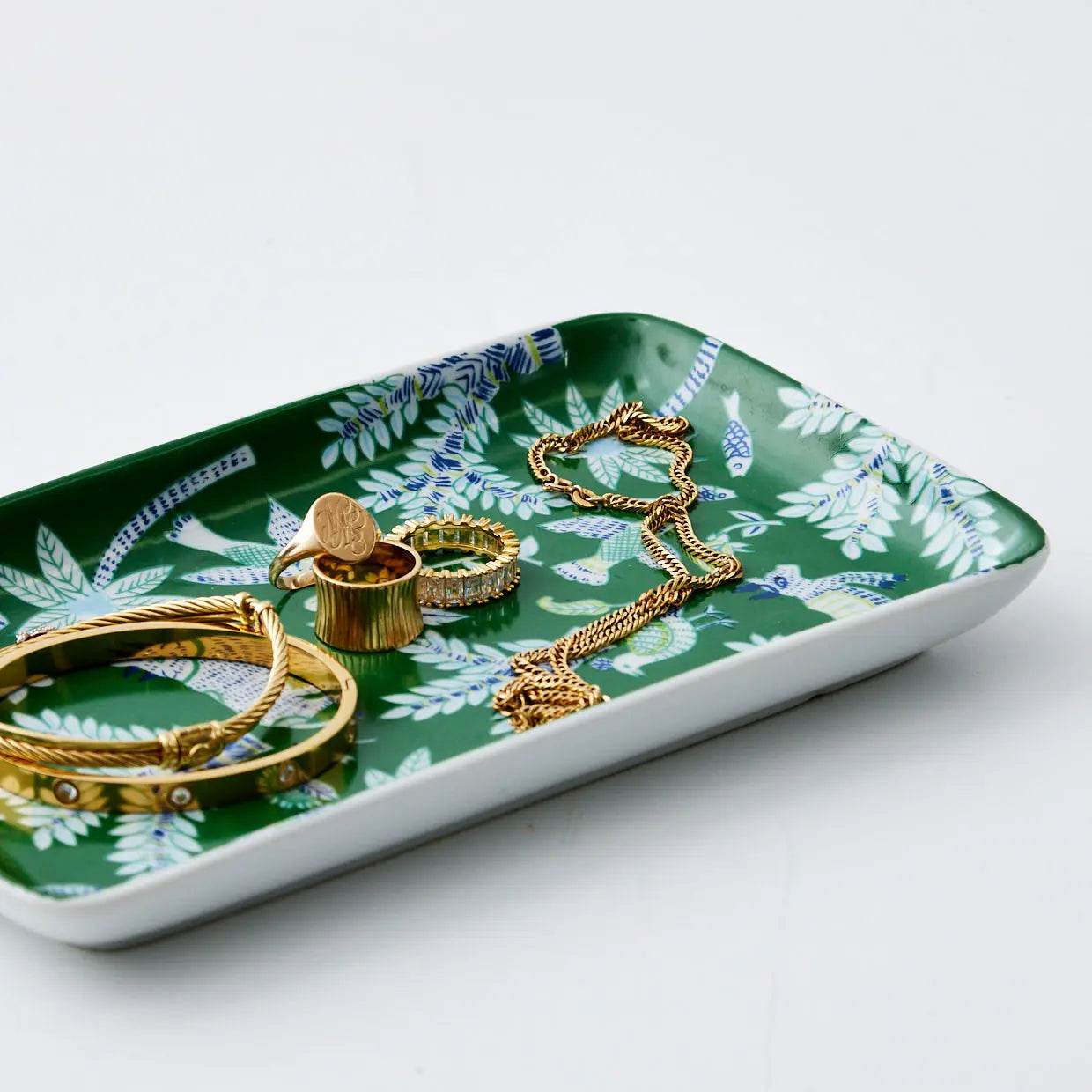 GigiandTom Tropique Ceramic Decorative Tray Green