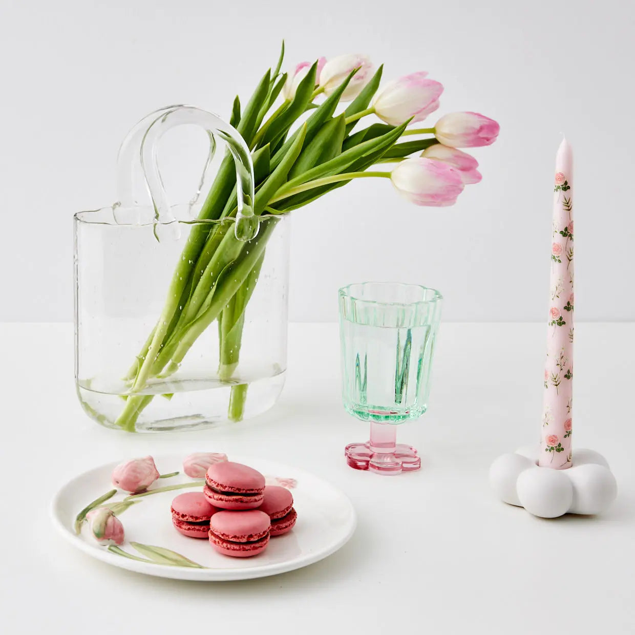 Tulip Ceramic Decorative Plate Pink - GigiandTom