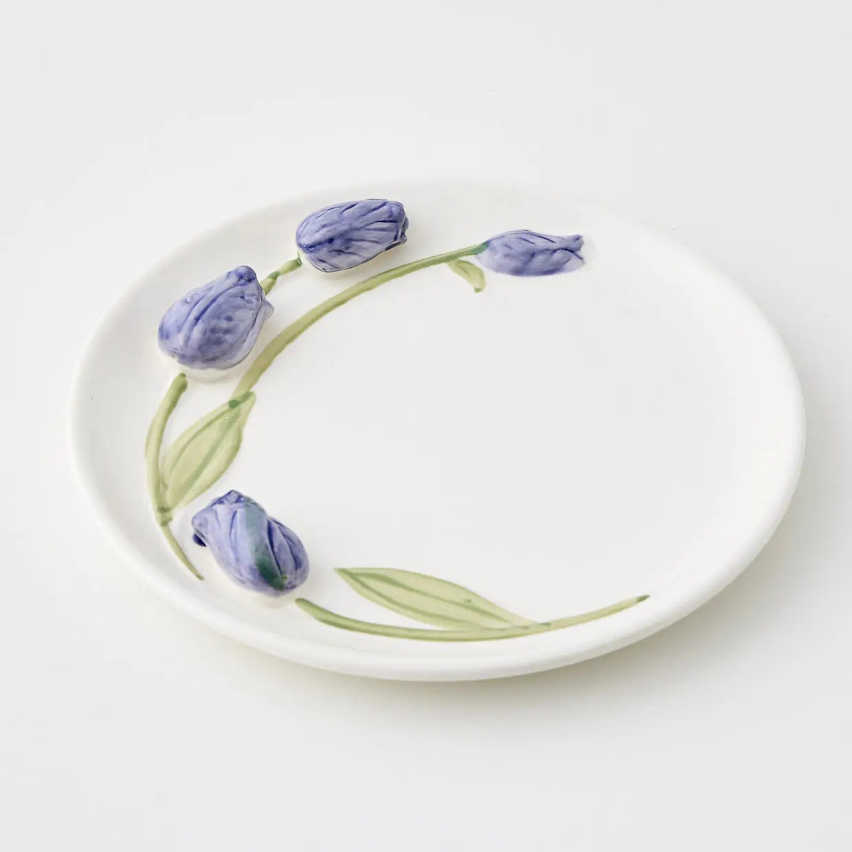Tulip Ceramic Decorative Plate Purple - GigiandTom