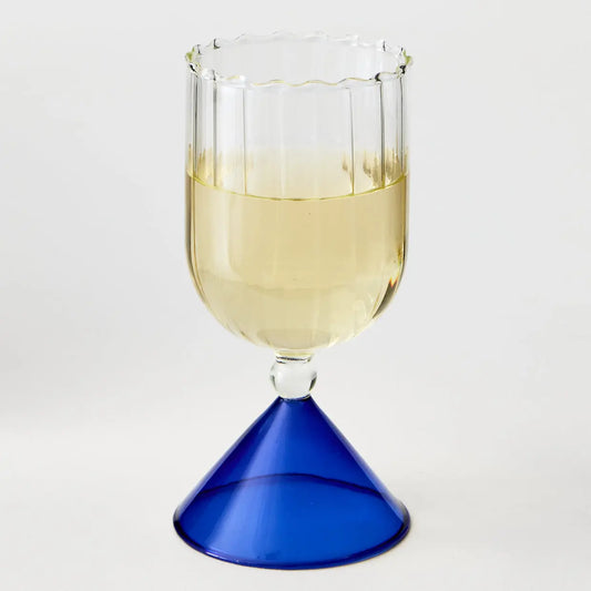 Wine Glass Clear/Blue - GigiandTom