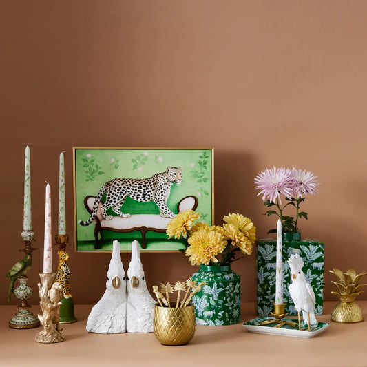 Styled photo of Gigi&Tom bird-themed homewares and decor pieces