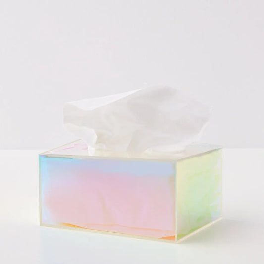Acrylic Iridescent Tissue Box Cover - GigiandTom