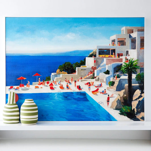 Aegean Dreams Framed Wall Art Painting - GigiandTom