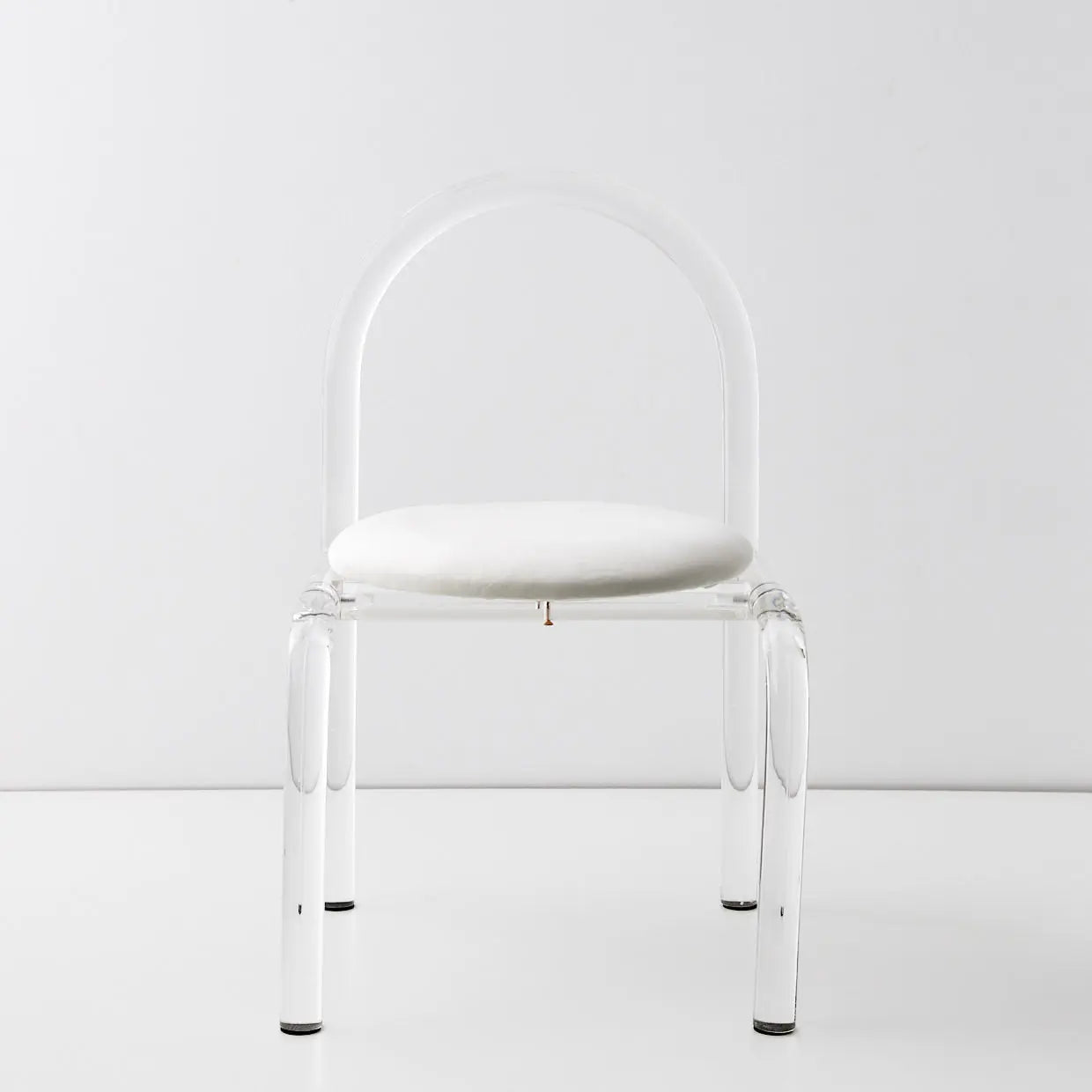 Arch Lucite Accent Chair White - GigiandTom