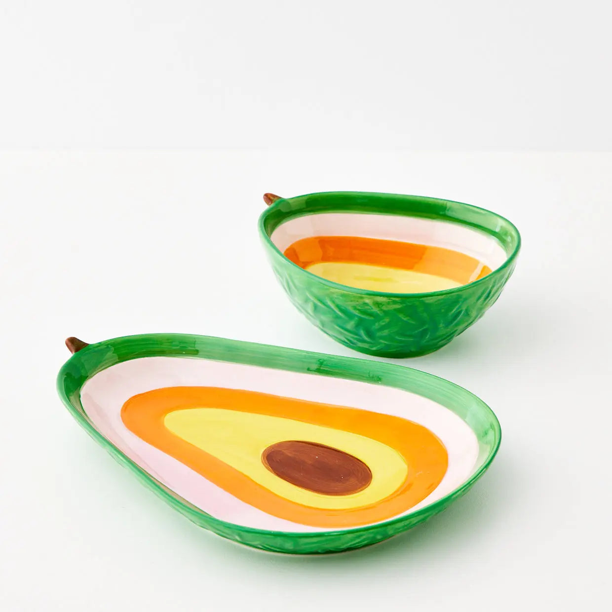 Avocado Ceramic Plate Green - GigiandTom