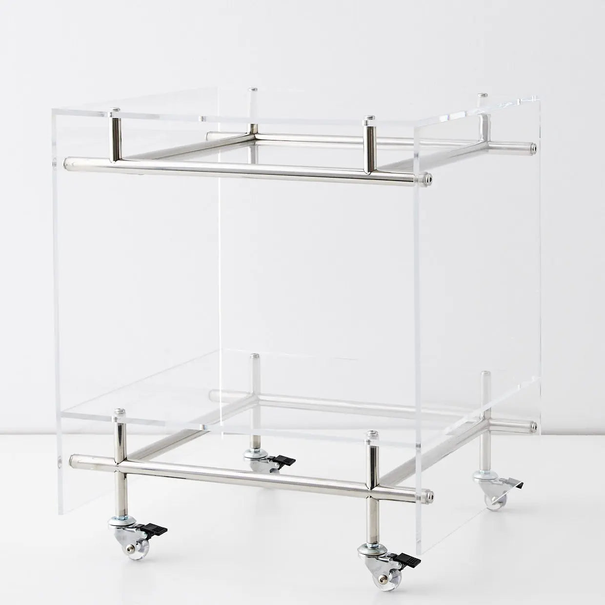 Bauhaus Acrylic Bar Cart Silver - GigiandTom