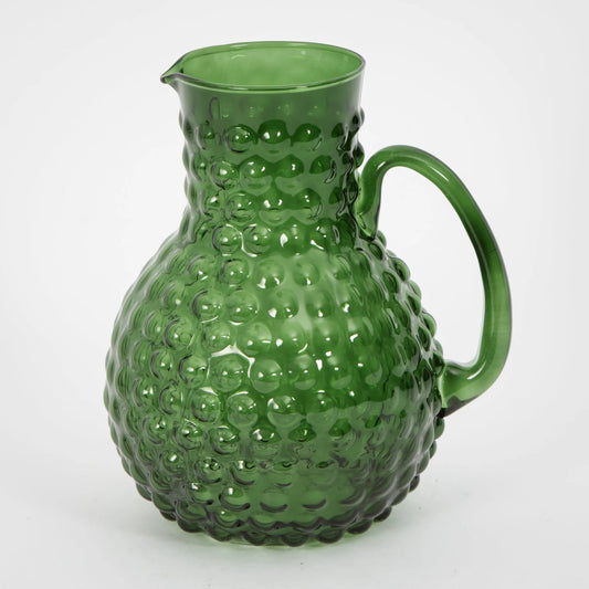 Bead Glass Drink Pitcher Green - GigiandTom