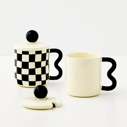 Ceramic Mug White/Black - GigiandTom