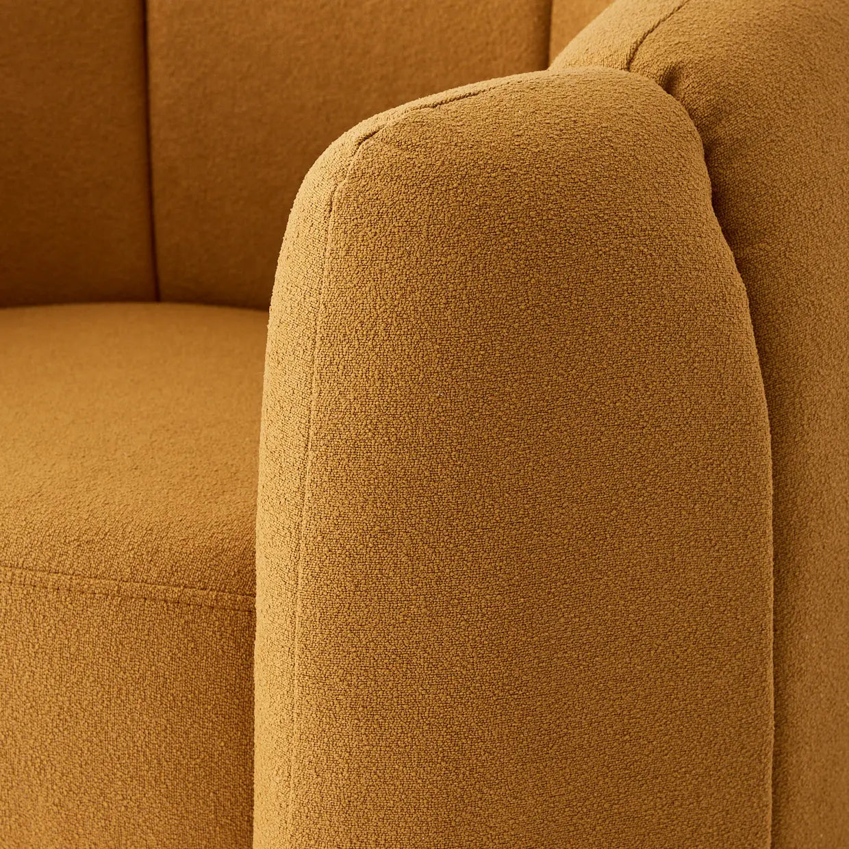 Bloom Boucle Accent Chair Mustard - GigiandTom