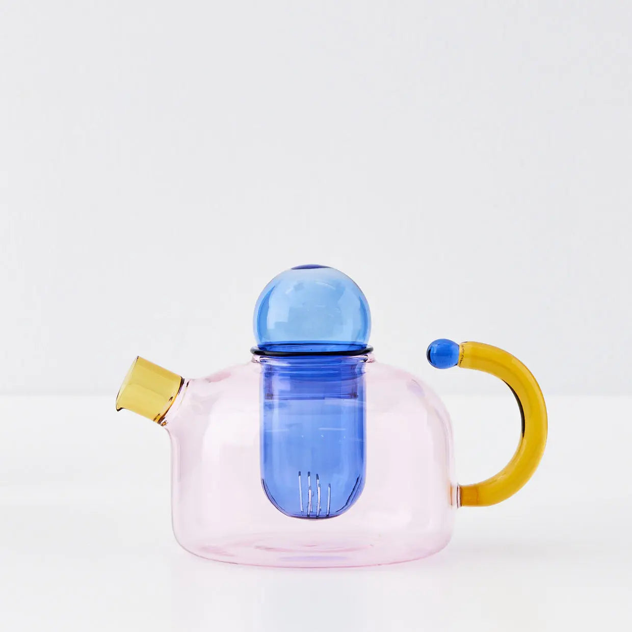 Bauhaus Glass Teapot Pink/Blue - GigiandTom
