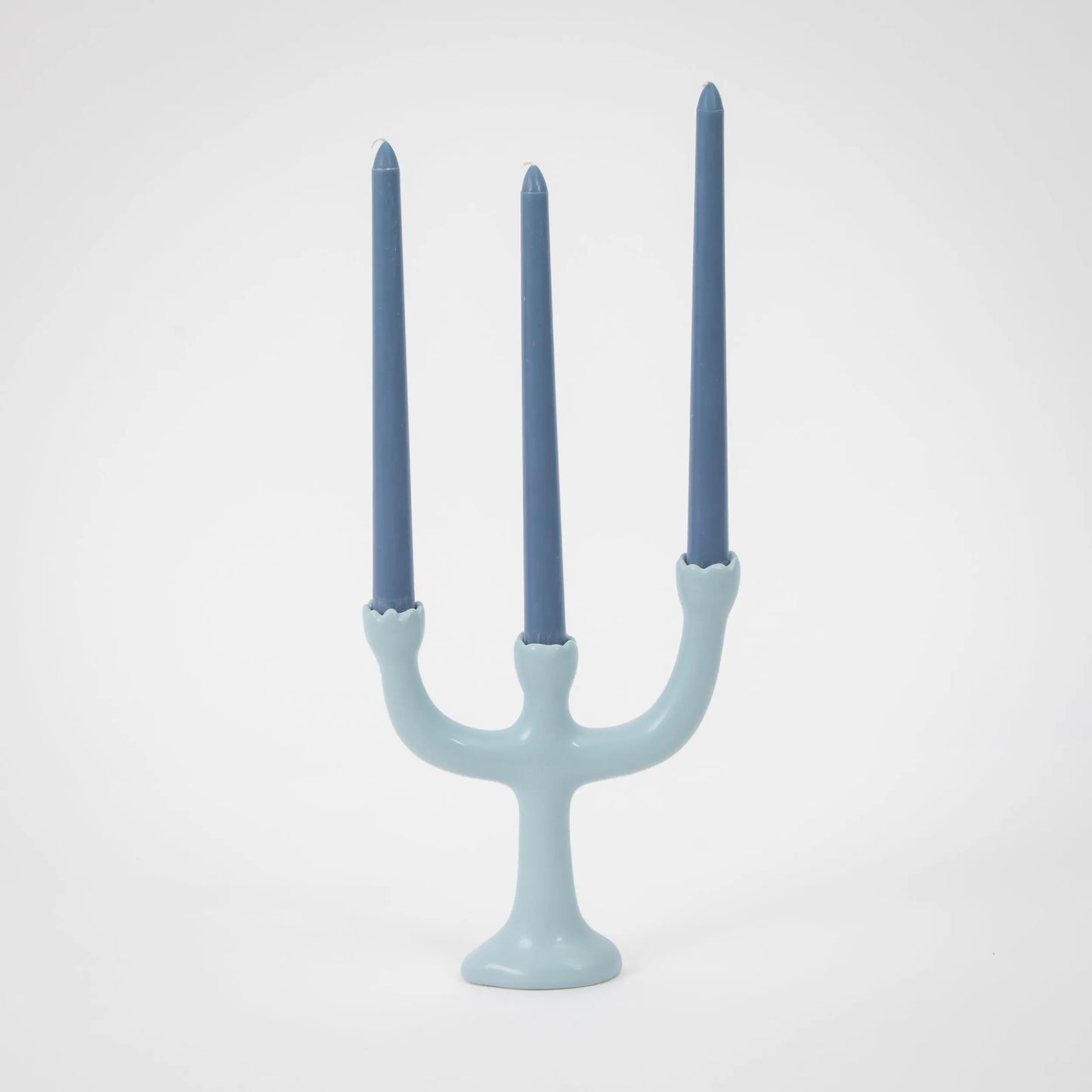 Bluebell Ceramic Taper Candle Candelabra - GigiandTom