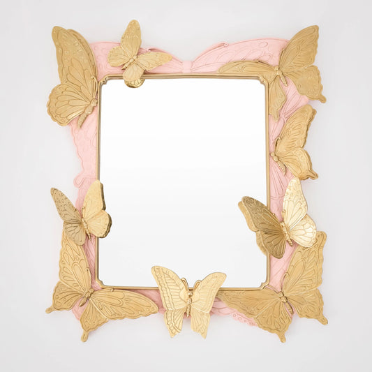 Blushing Butterflies Resin Wall Mirror - GigiandTom