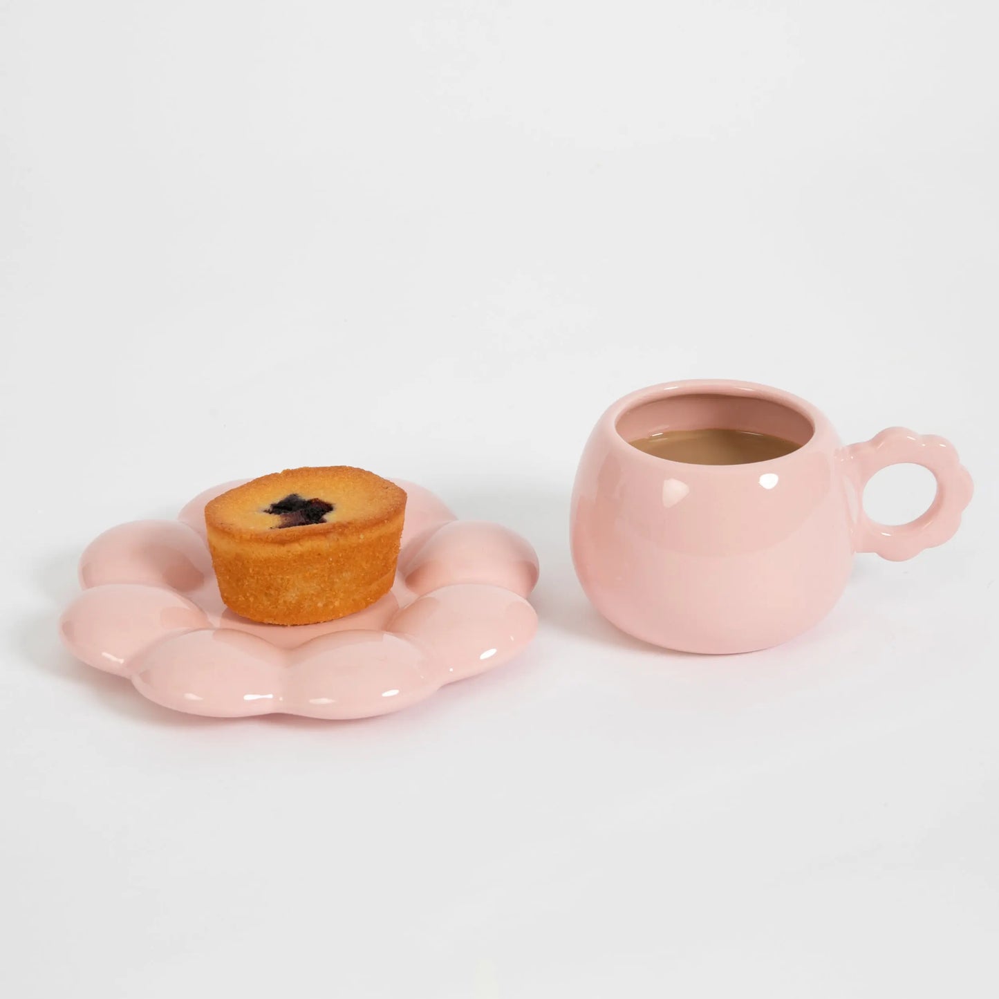 Botanica Ceramic Tea Cup & Saucer Pink - GigiandTom