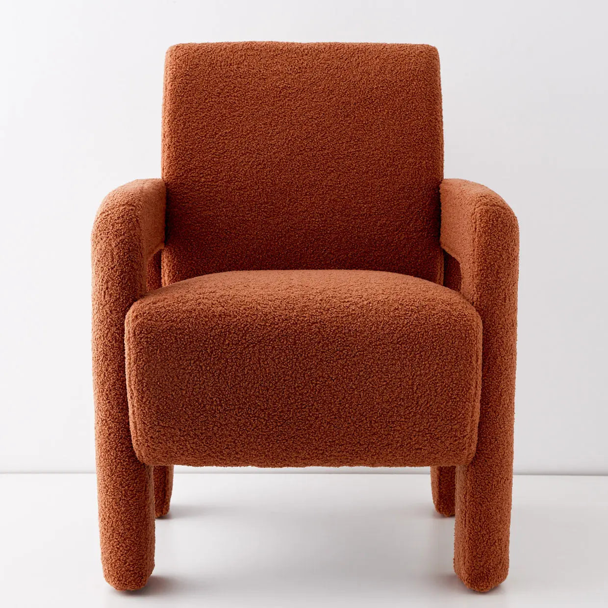 Boucle Accent Chair Terracotta - GigiandTom