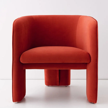 Bower Velvet Accent Chair Red - GigiandTom
