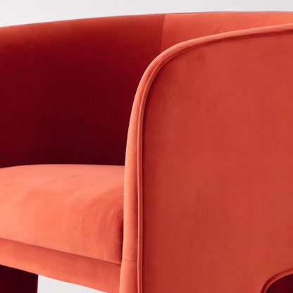 Bower Velvet Accent Chair Red - GigiandTom