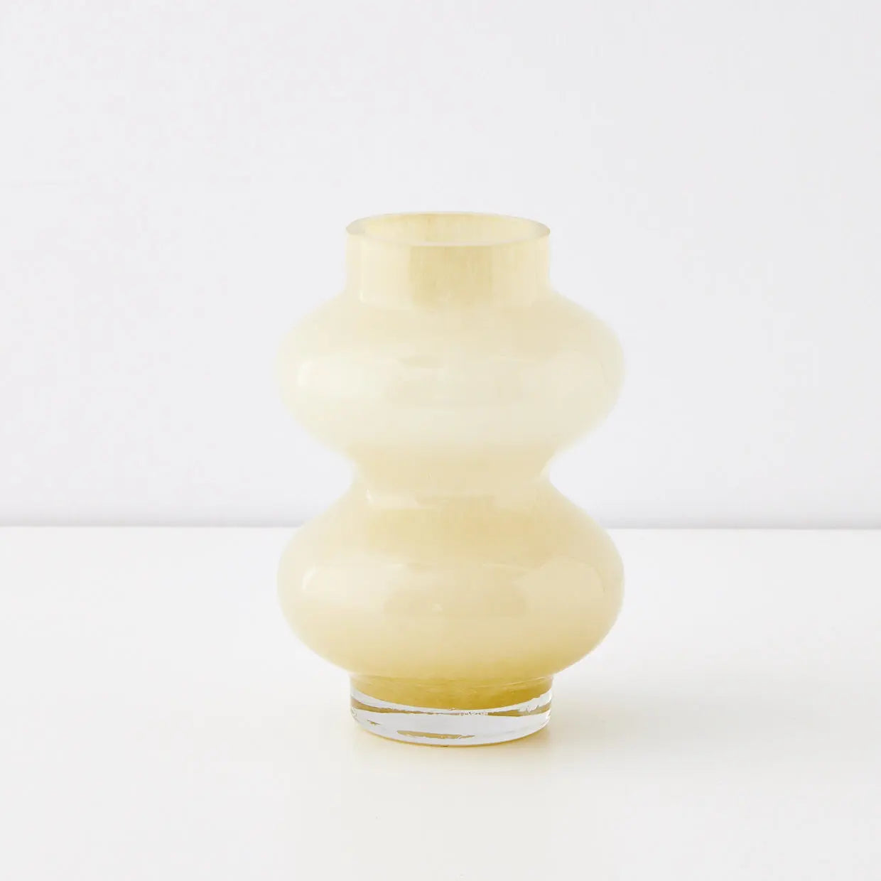 Buxom Coloured Glass Vase Yellow - GigiandTom