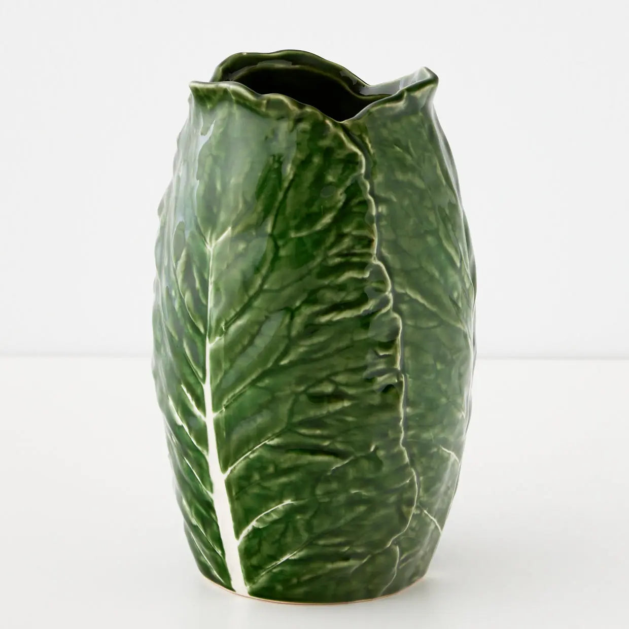 Cabbage Ceramic Vase Green - GigiandTom