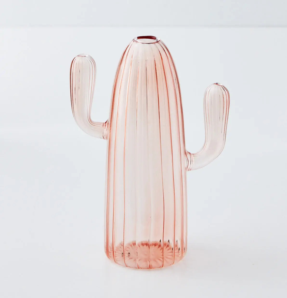 Cactus Tall Coloured Glass Vase Pink - GigiandTom