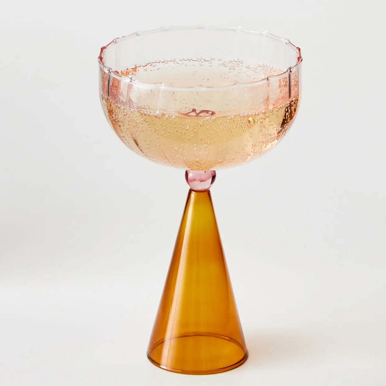 Champagne Coupe Pink/Amber - GigiandTom