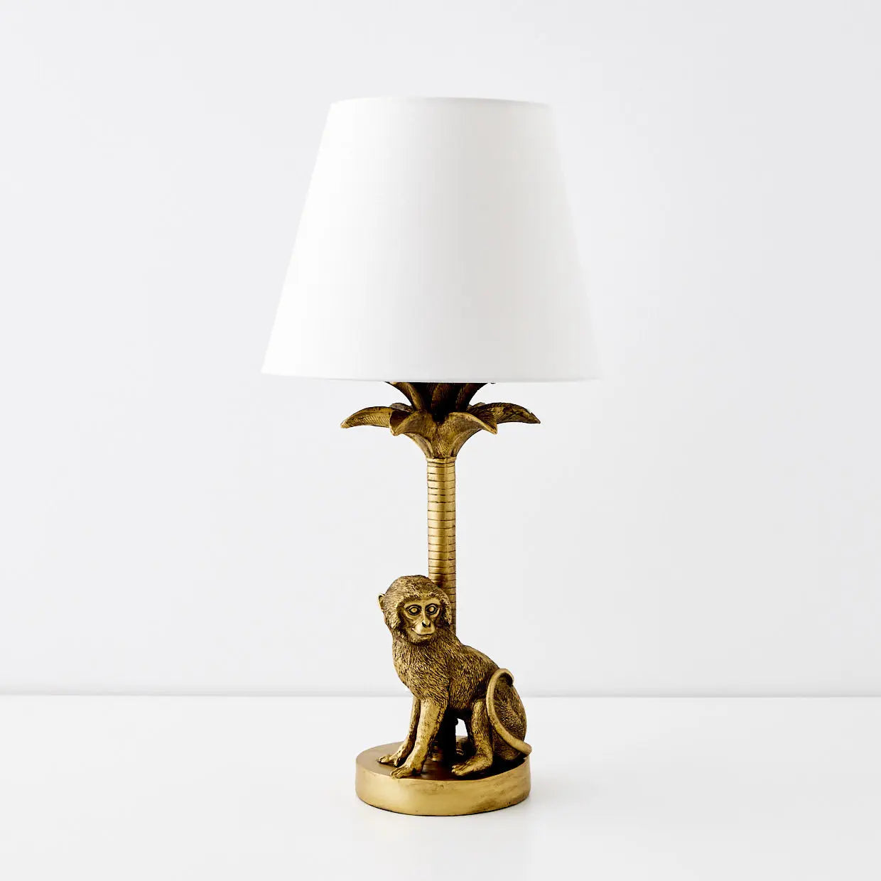 Charlie Chimp Resin Table Lamp Gold - GigiandTom