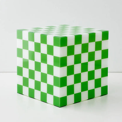 Checkerboard Acrylic Side Table Green - GigiandTom