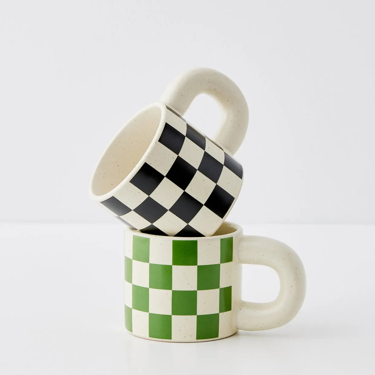 Checkerboard Ceramic Mug - GigiandTom