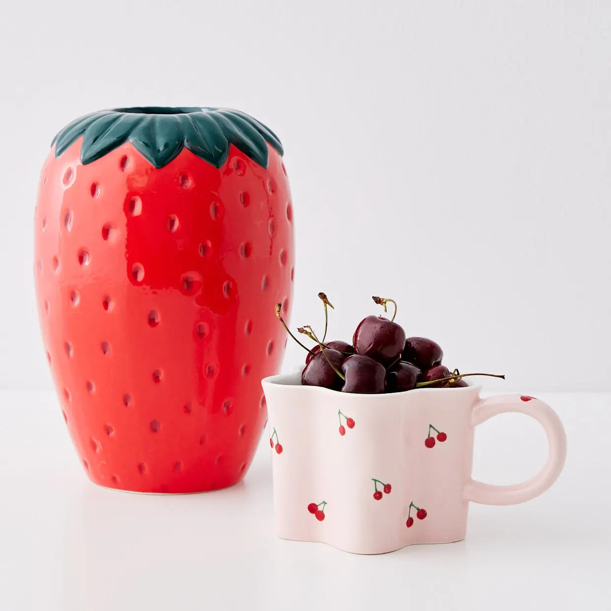 Cherry Ceramic Mug Pink - GigiandTom