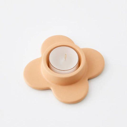 GigiandTom Clover Ceramic Candle Holder Apricot