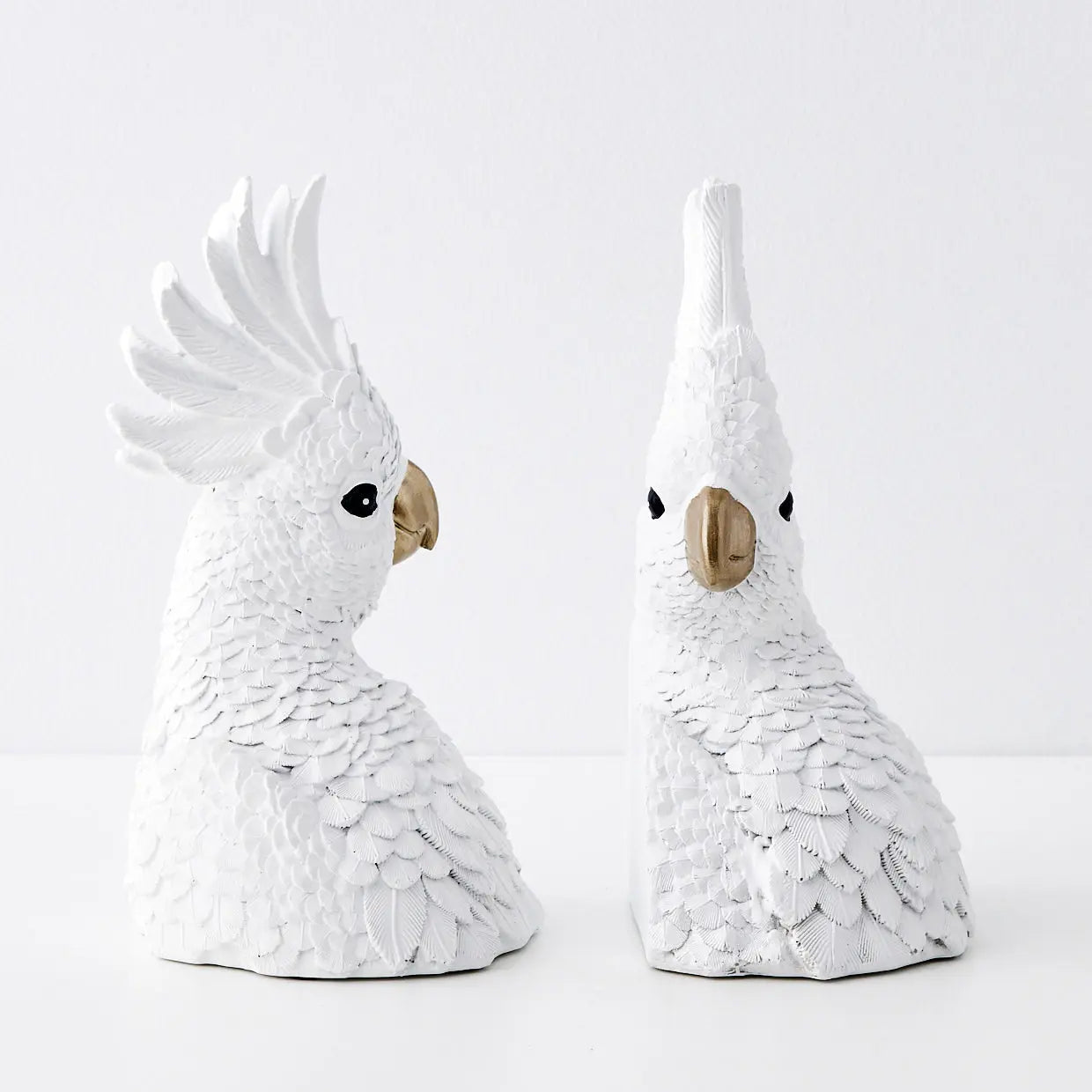 Cockatoo's Better Than One Resin Bookends - GigiandTom