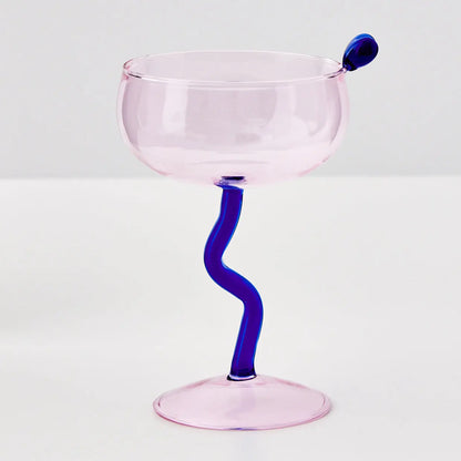Cocktail Coupe Glass Pink - GigiandTom