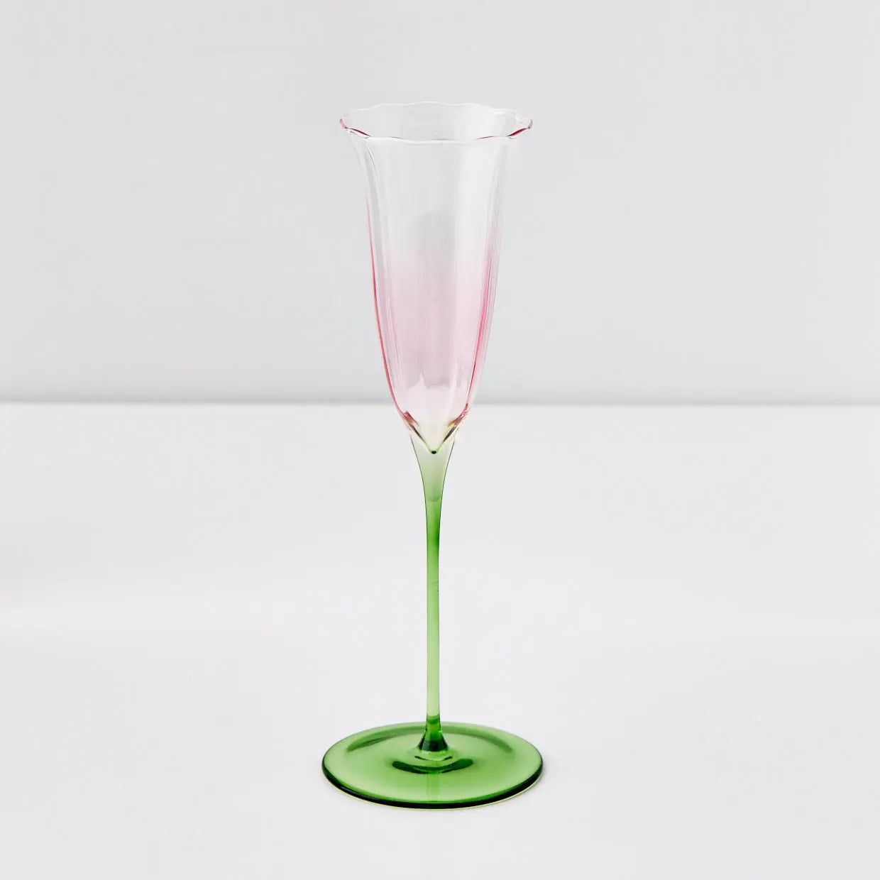 Coloured Bloom Champagne Glass Pink - GigiandTom