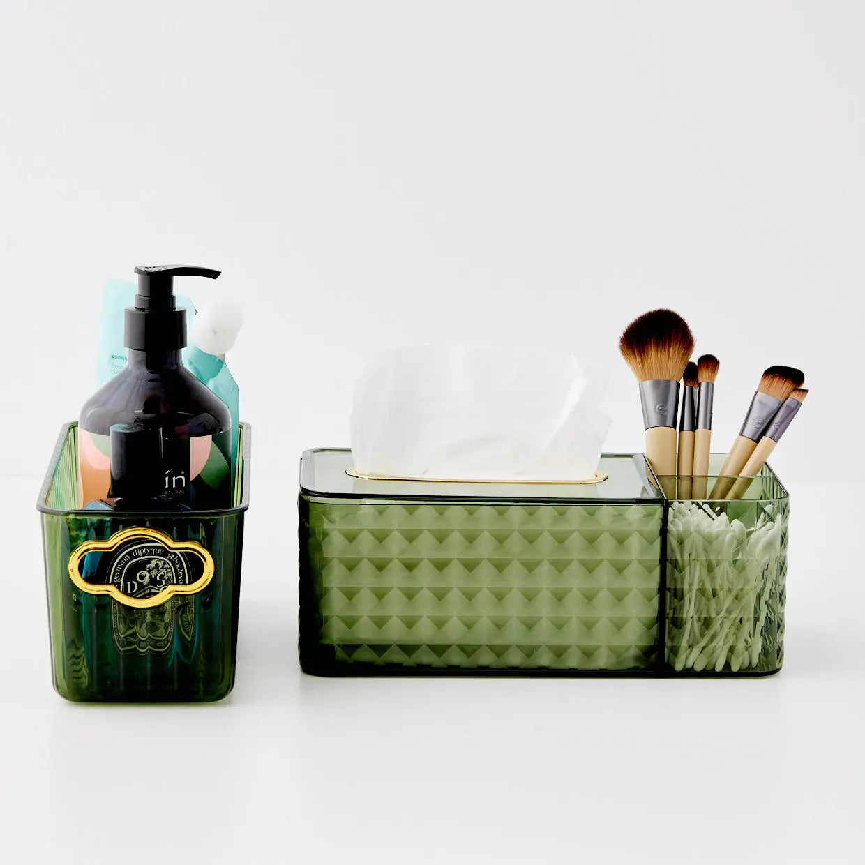 Acrylic Tissue and Storage Box Green - GigiandTom