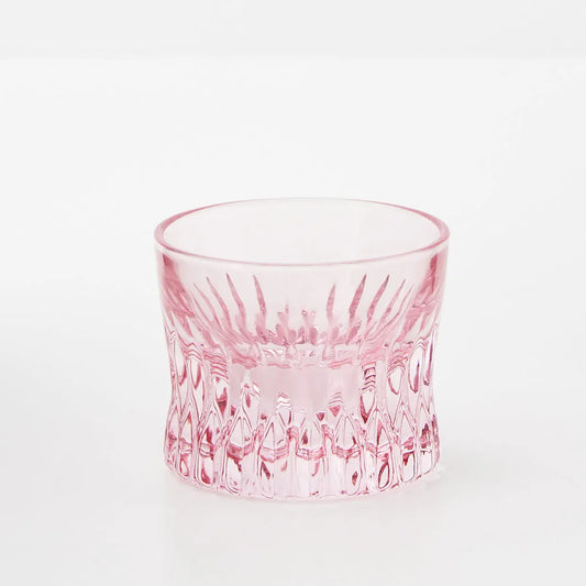 Crystal Cut Glass Tumbler Pink - GigiandTom