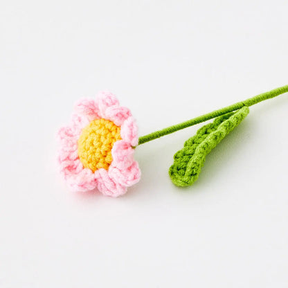Daffodil Hand Knitted Flower Pink - GigiandTom