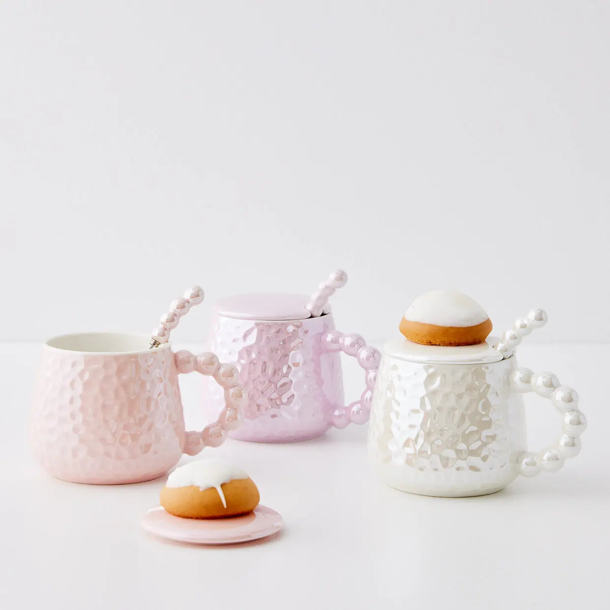 Dimple Ceramic Mug Set Purple - GigiandTom