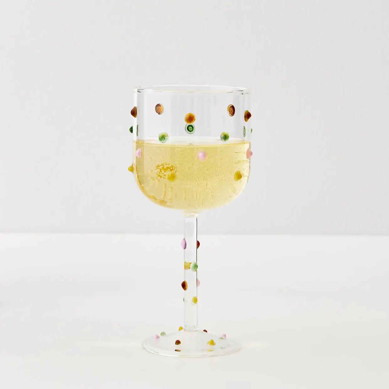 Dotted Wine Glass Clear - GigiandTom