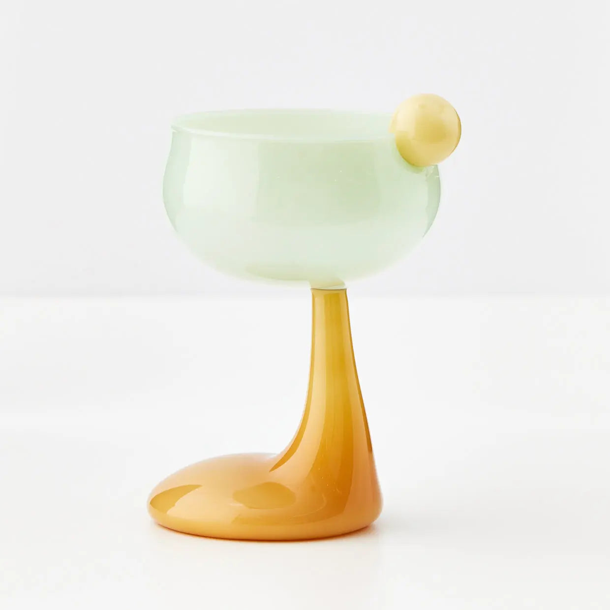 Droplet Cocktail Glass Green | Champagne Coupe Drinkware - GIGI&TOM ...