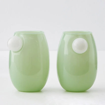 Droplet Glass Tumbler Set Green - GigiandTom