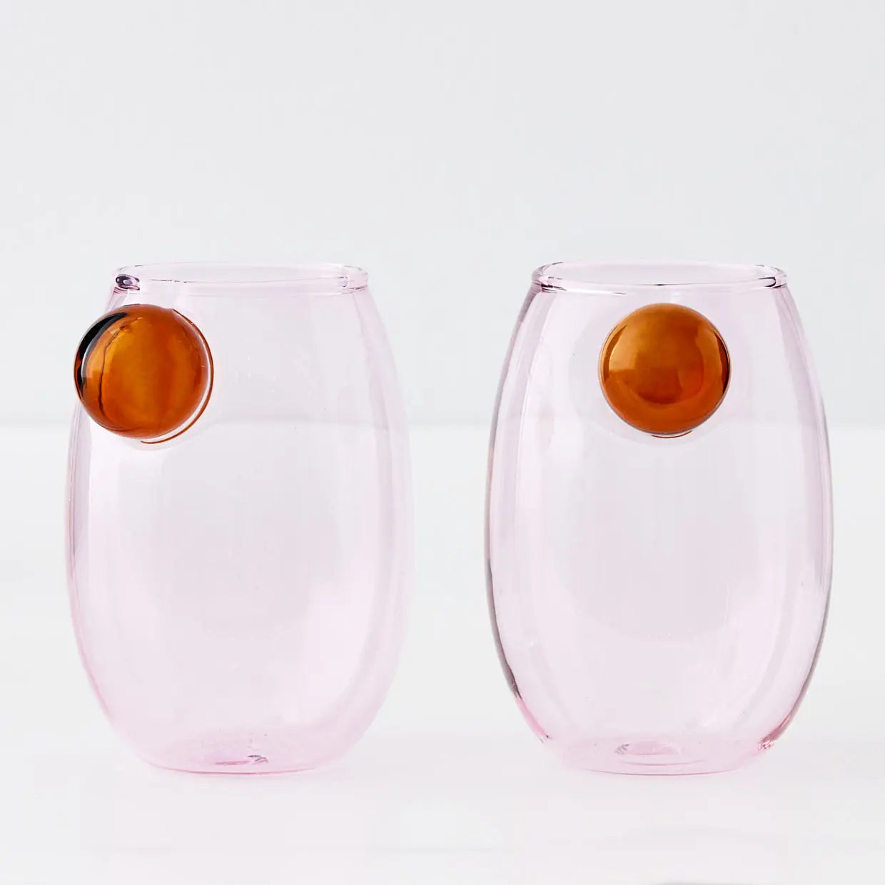 Droplet Glass Tumbler Set Pink - GigiandTom