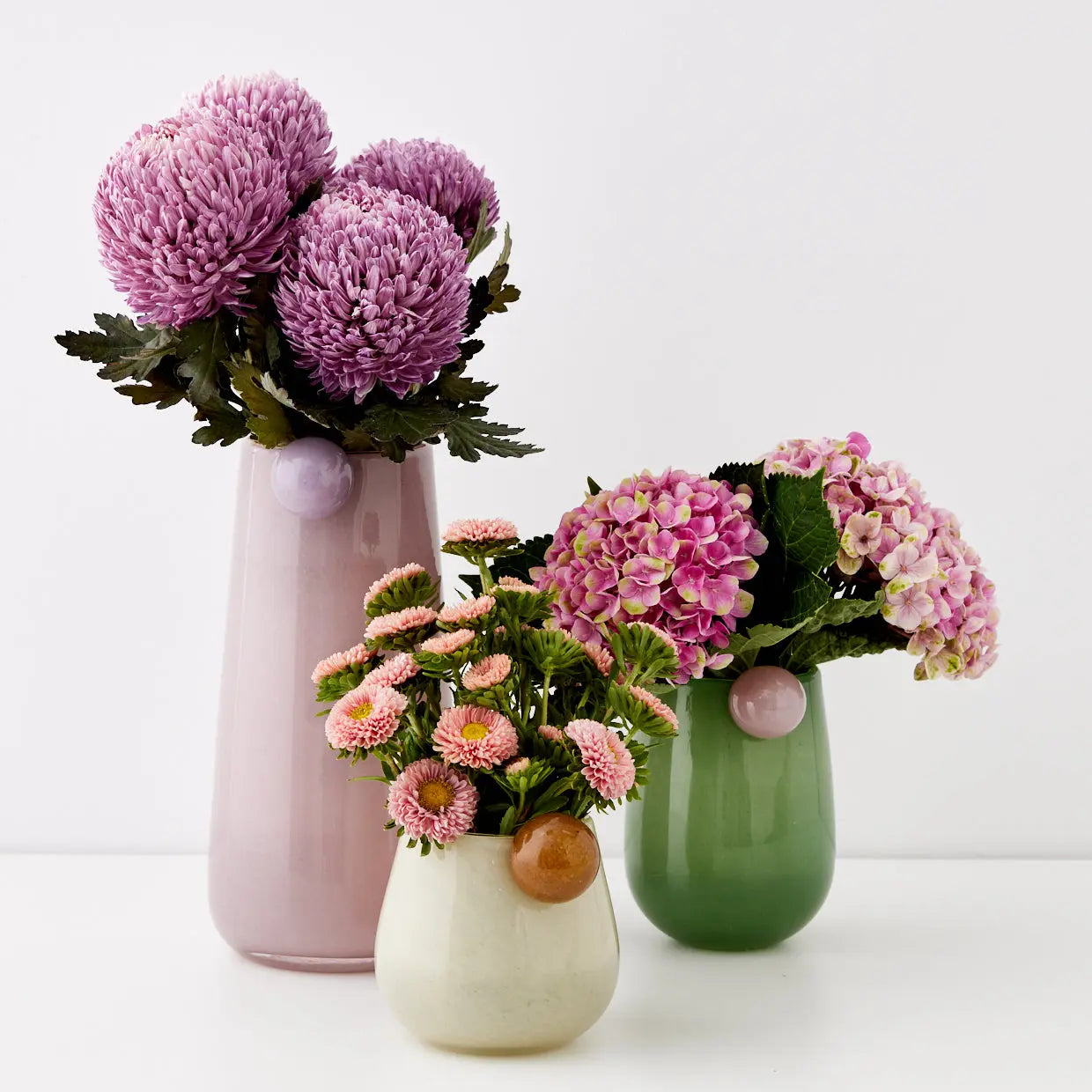 Droplet Large Coloured Glass Vase Pink - GigiandTom