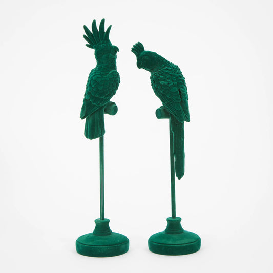 Feathered Friends Velvet Sculpture Set of 2 - GigiandTom