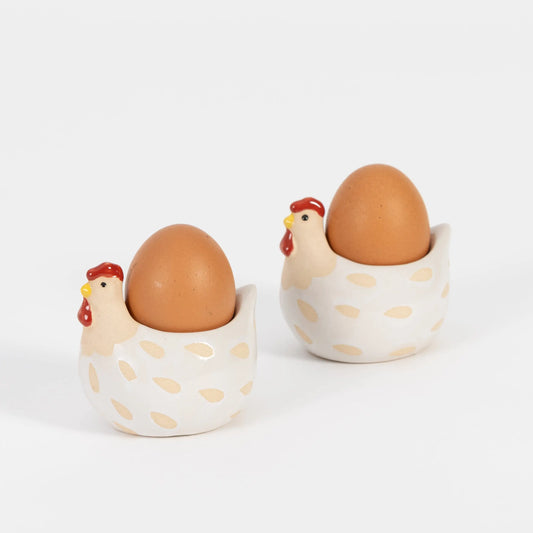 Feeling Clucky Ceramic Egg Cup Duo - GigiandTom